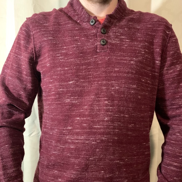 Express Mens Sweater Maroon Med 